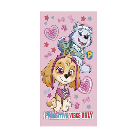 Toalla Infantil Playera Paw Patrol 100% Algodón 70 x 130 cm Skye y Everest