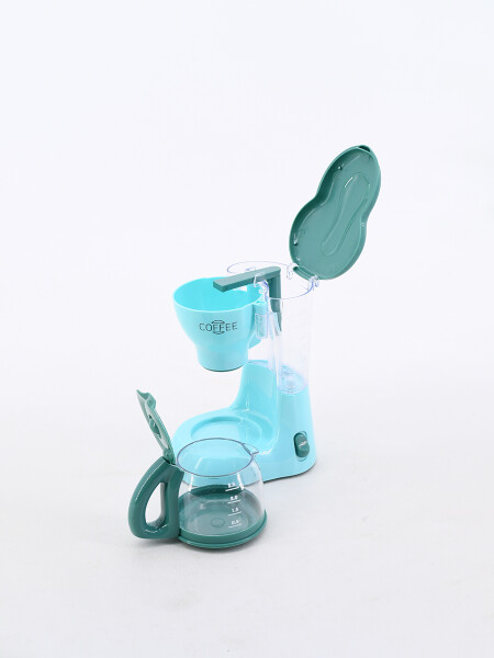 CAFETERA CON LUZ Y MUSICA A PILAS CELESTE