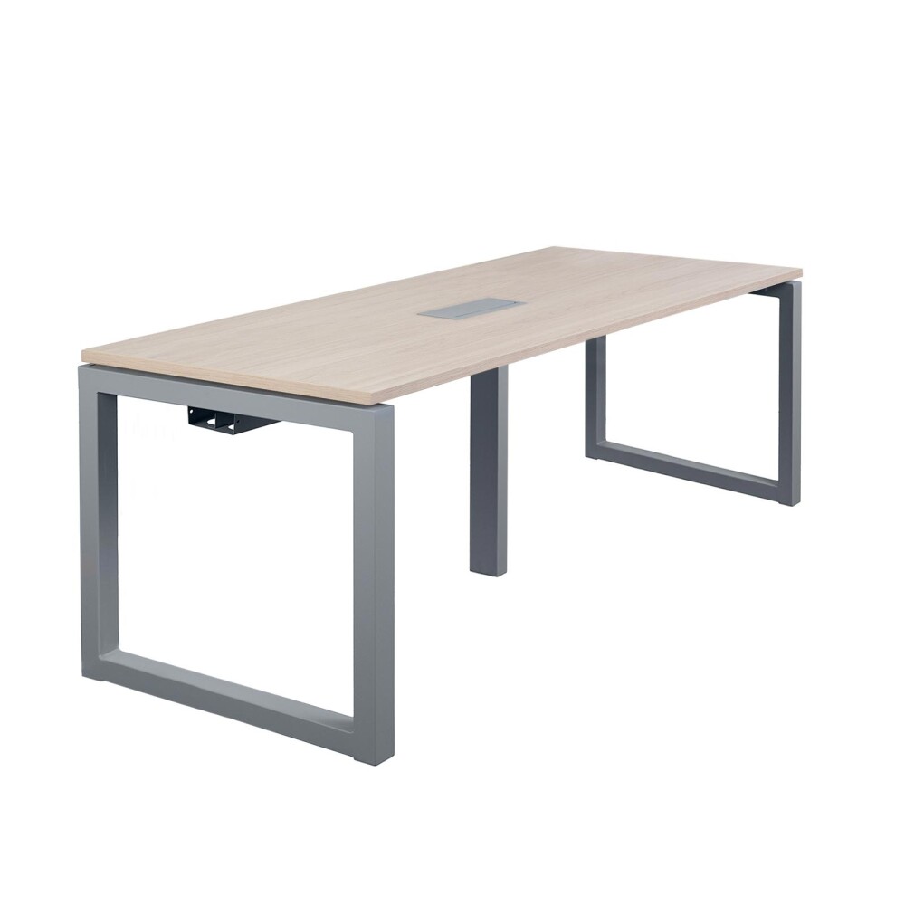 MESA DE REUNIÓN MADERA-Y-METAL GRIS WORK