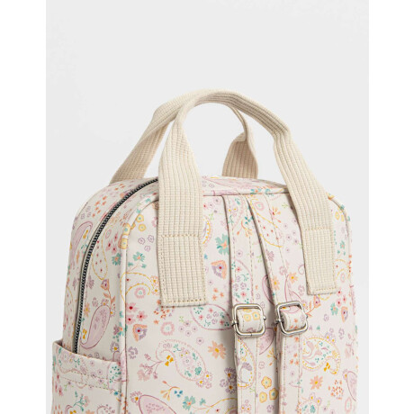 Mochila De Cuerina Blanco Crudo