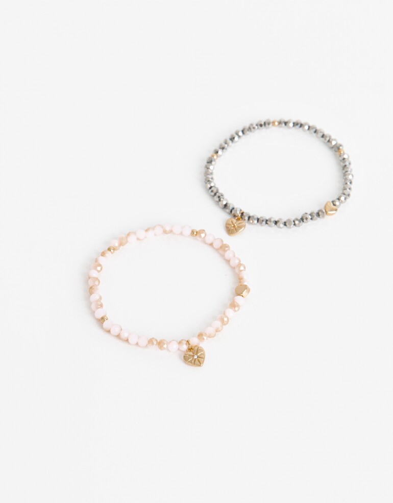 Pulseras Elásticas Sets Canutillos Set De Pulseras Elásticas Color - Combinacion Tricolor