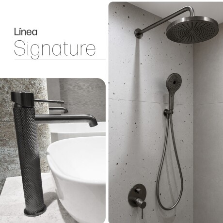 GRIFERIA JUEGO DE GRIFERIA GRAFITO BRILLO SIGNATURE GRAFITO-GUNMETAL