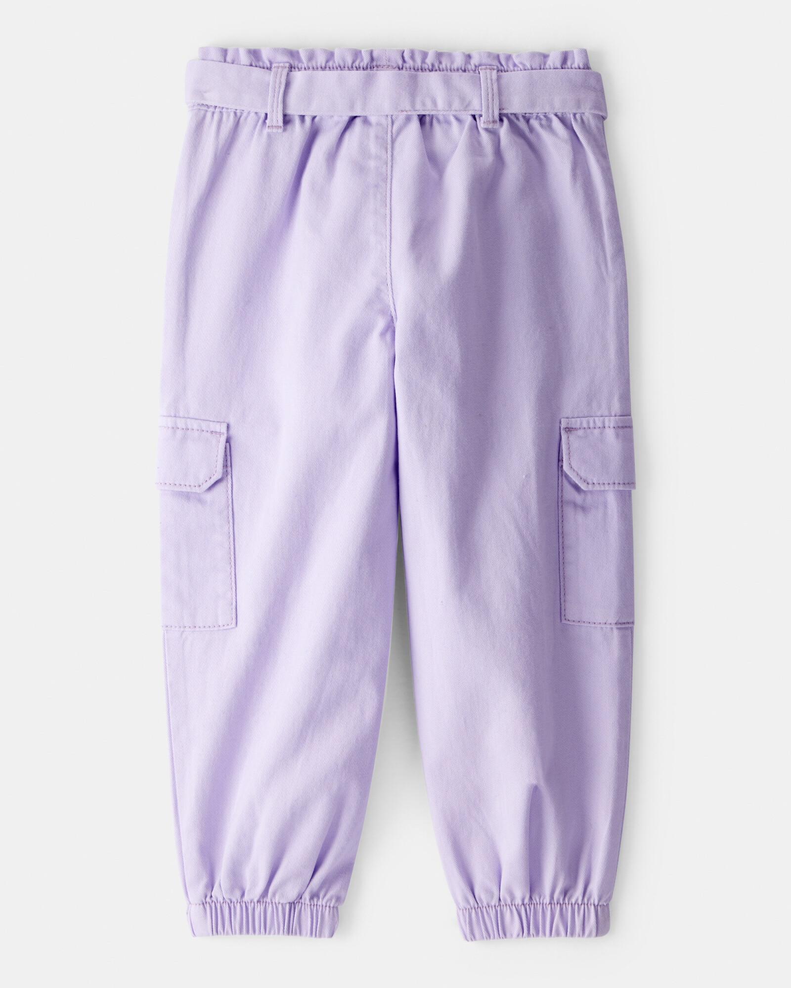 Pantalón cargo de algodón, lila Sin color