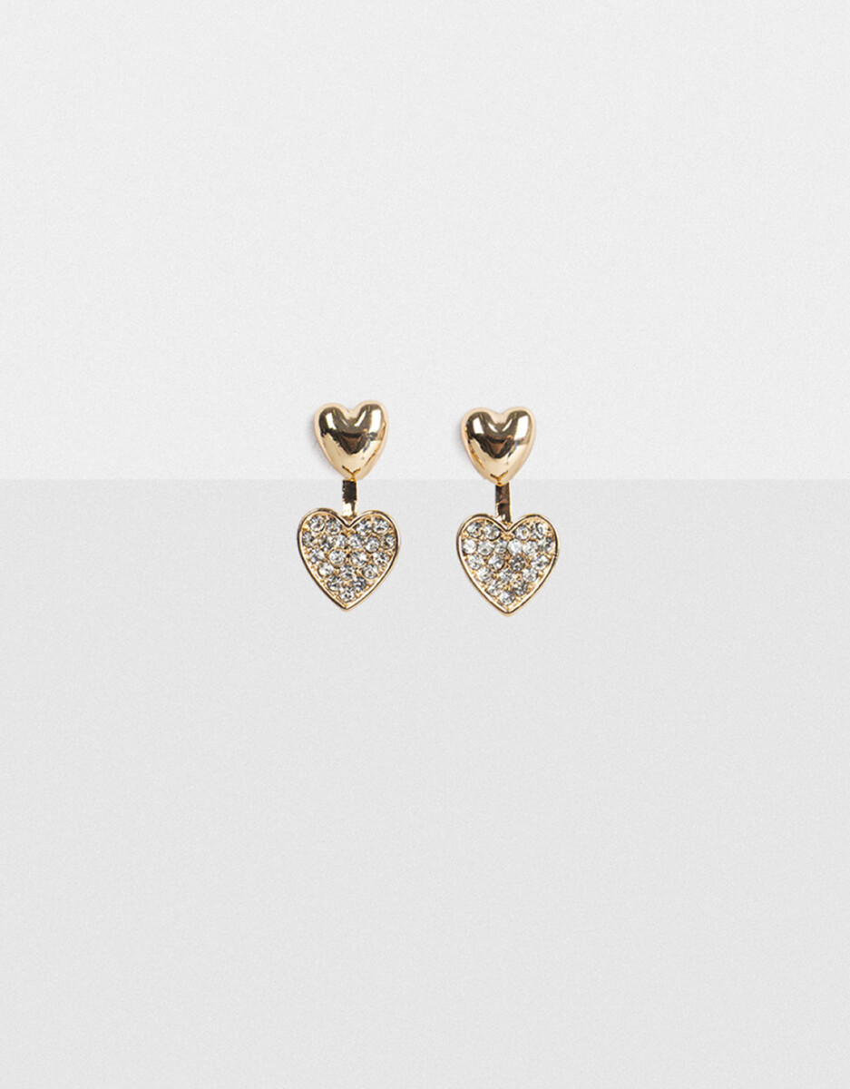 Aros Pasantes Corazón Strass 
