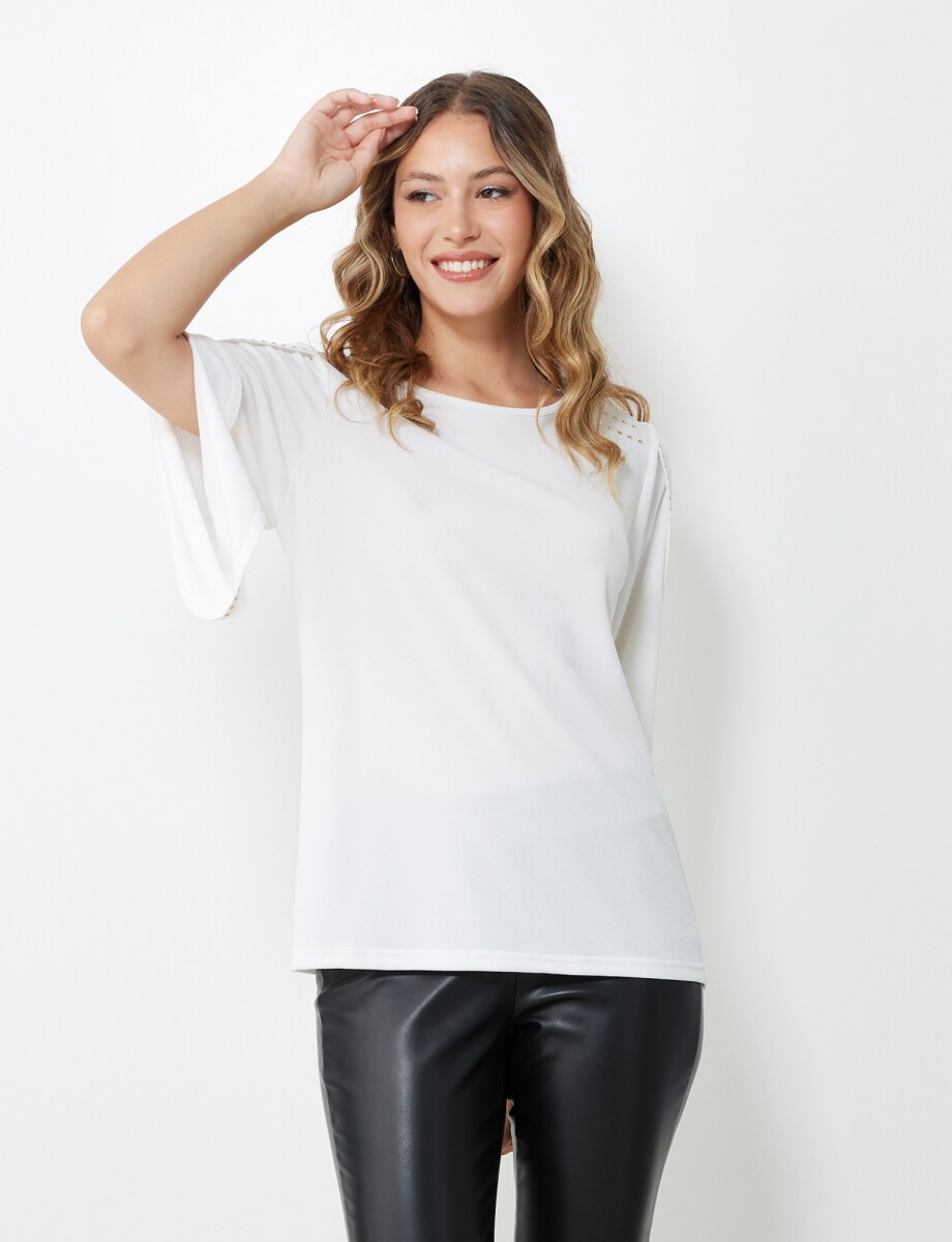 Blusa Tachas - Crudo 