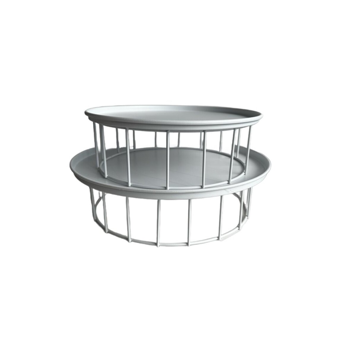 SET X2 PLATO SOPORTE METALICO 30x9/25x9CM BLANCO 