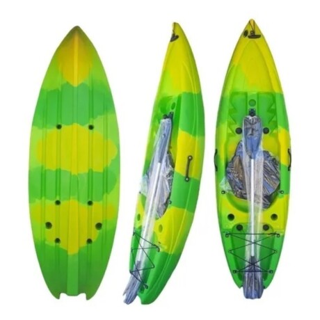 Kayak Woowave Mickey 2.20mts + Remo + Asiento + Correa Amarillo/verde