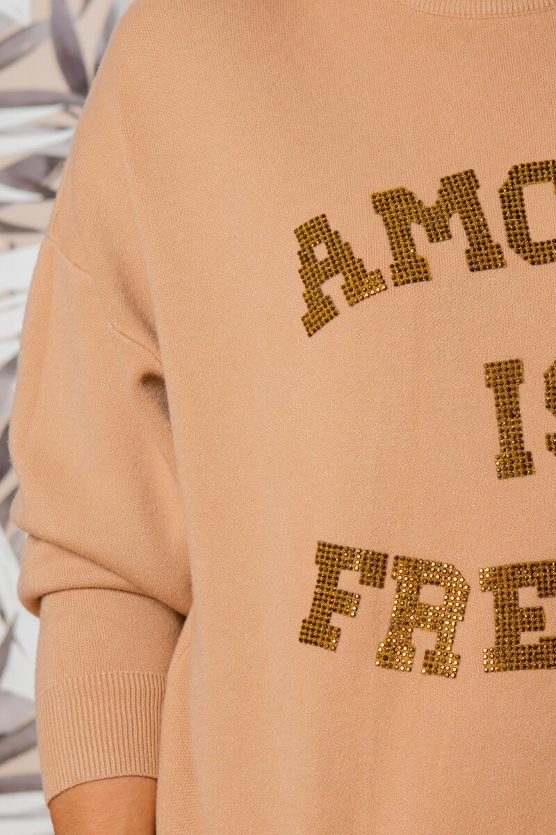 Sweater Amour is French Khaki