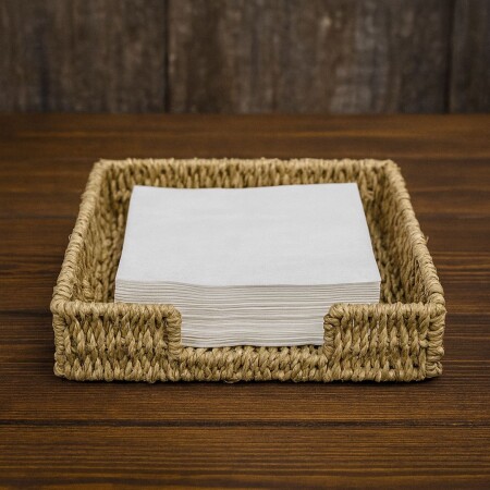 SERVILLETERO DE MESA DE FIBRA NATURAL 18X18X5CM SERVILLETERO DE MESA DE FIBRA NATURAL 18X18X5CM
