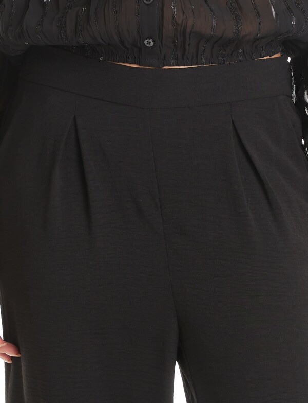 Palazzo Wide Leg Pinzas NEGRO