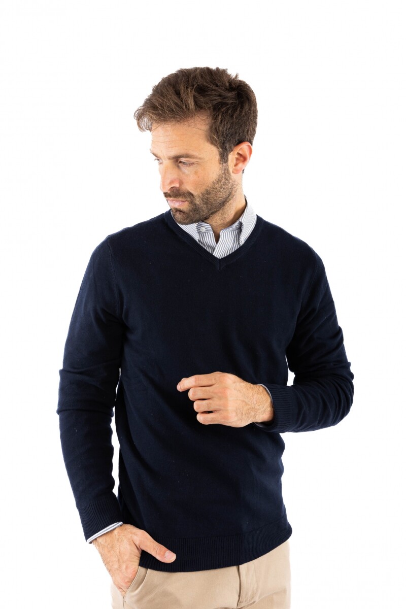 SWEATER BRIXHAM ESC V NAVY