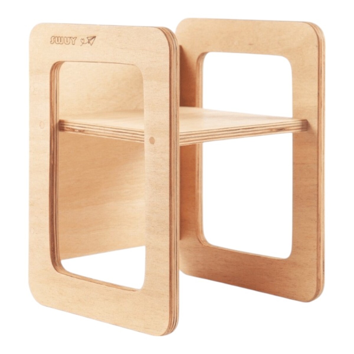 Silla Cubo Montessori en Madera – 3 Posiciones Evolutivas Swuy 