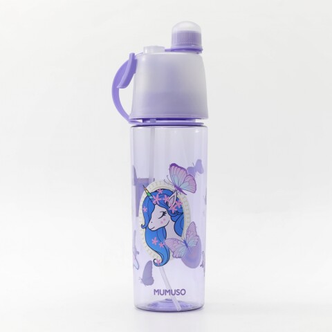 BOTELLA DE AGUA DE PLÁSTICO CON PULVERIZADOR PARA NIÑOS (UNICORNIO DE ENSUEÑO/50 BOTELLA DE AGUA DE PLÁSTICO CON PULVERIZADOR PARA NIÑOS (UNICORNIO DE ENSUEÑO/50