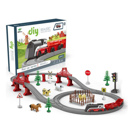 Juguete Tren De Carga Granja Con Accesorios Niños Juguete Tren De Carga Granja Con Accesorios Niños