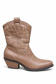 Bota cuero tejana Benditas Mujeres West Marron
