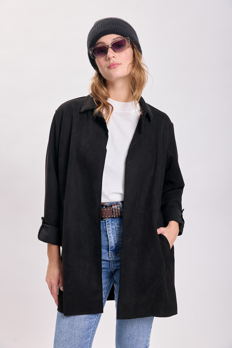 Blazer antelina Negro