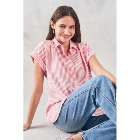 Blusa Rayada Rojo