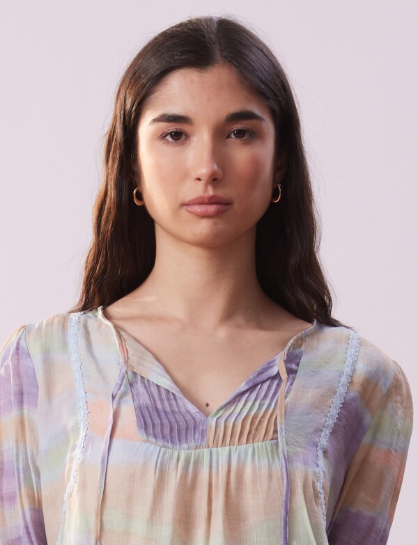 Blusa Gasa MULTI/LAVANDA