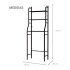 Estante Armario Mueble Organizador Baño Inodoro Metal Acero Estante Armario Mueble Organizador Baño Inodoro Metal Acero