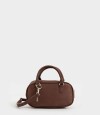 Cartera Bowling Suede Chocolate Marron Chocolate