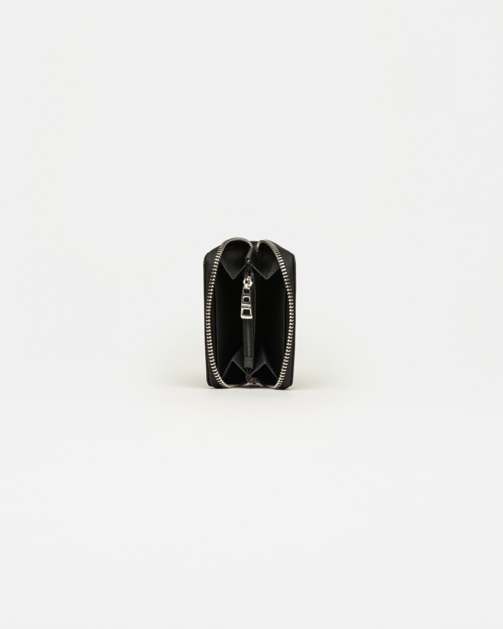 Tarjetero Rubber en efecto cuero Negro
