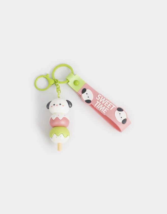 Llavero Lúdico Llavero Y Charm Perrito Helado - Combinacion Multicolor