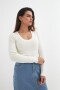 Sweater cuello redondo BLANCO