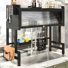 Escurridor de Vajilla Rack Lumax con Puerta 65x30x78cm Negro