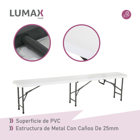 Banco Jardin Plegable Lumax 1.83mts Tipo Valija Banco Jardin Plegable Lumax 1.83mts Tipo Valija