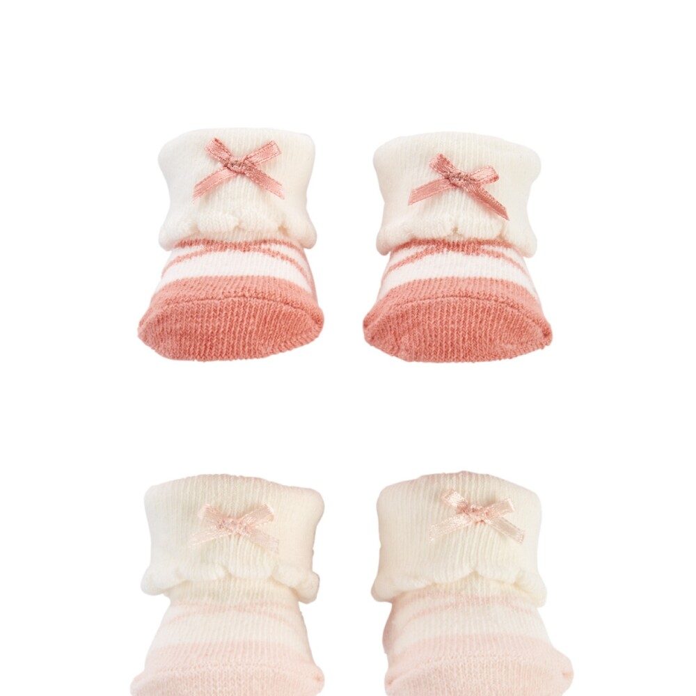 Pack x2 medias tipo escarpines CARTERS rosa