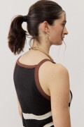Vestido Ola NEGRO Y CRUDO