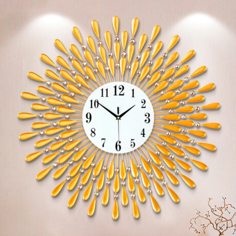 Reloj De Pared Pétalos Dorados Reloj De Pared Pétalos Dorados