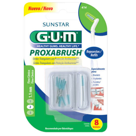 GUM REPUESTO INTERDENTALES FINO CÓNICO 2mm N°414 8 UNIDADES GUM REPUESTO INTERDENTALES FINO CÓNICO 2mm N°414 8 UNIDADES