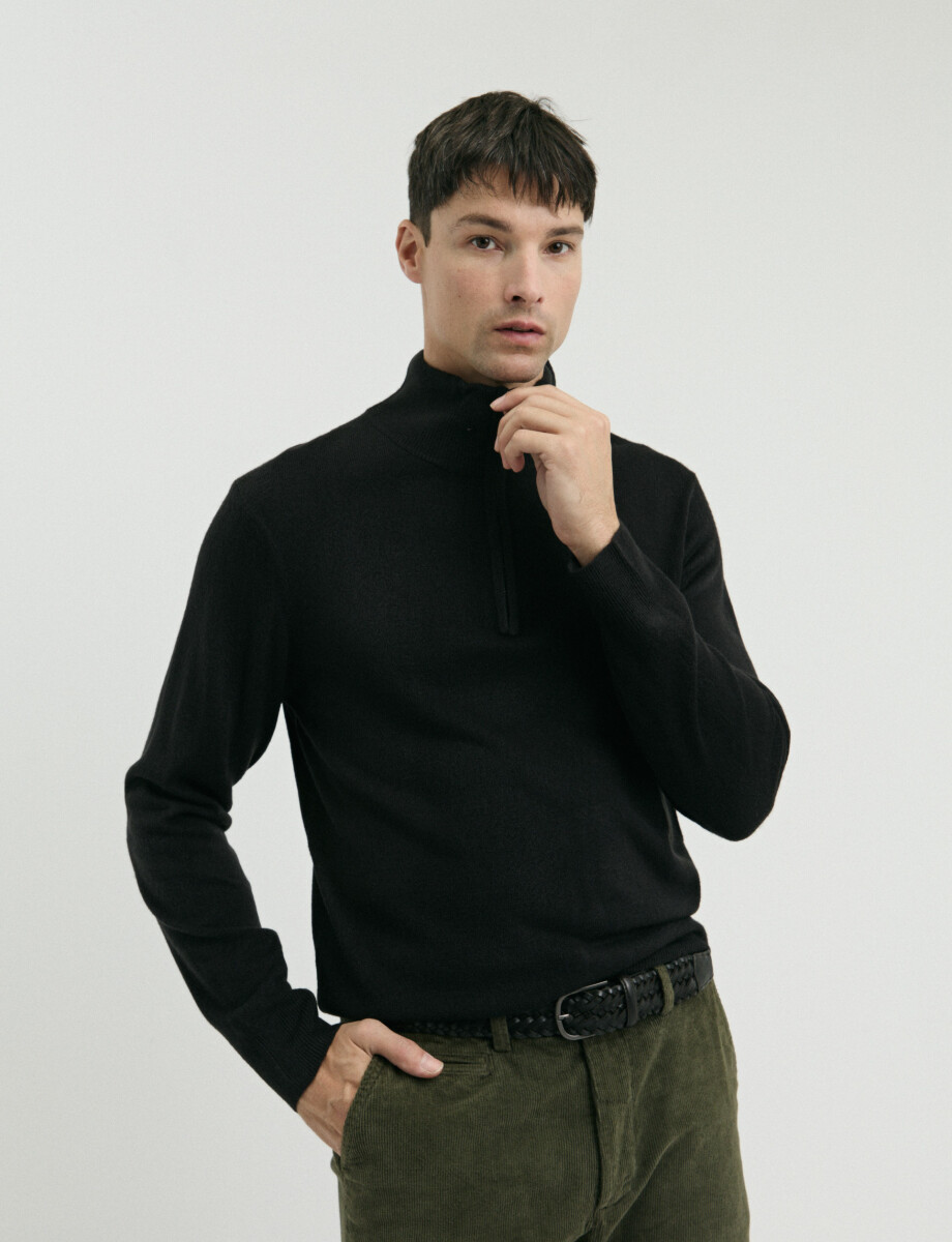 470415 REMERA HARRINGTON LABEL Negro