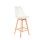 Taburete Tulip Eames acolchonado Blanco