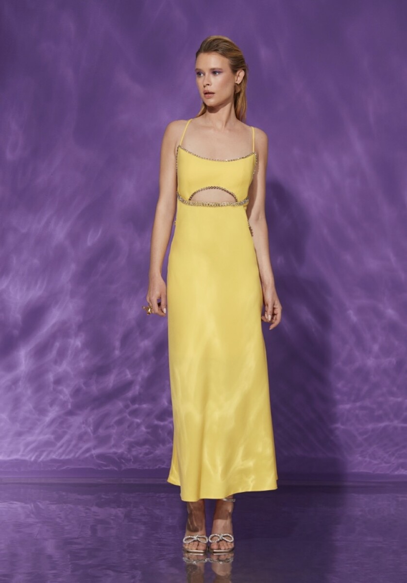 Vestido largo Petrina - Amarillo 