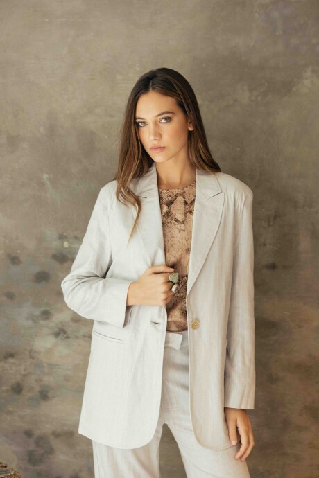 Blazer Sastre Lurex Gris