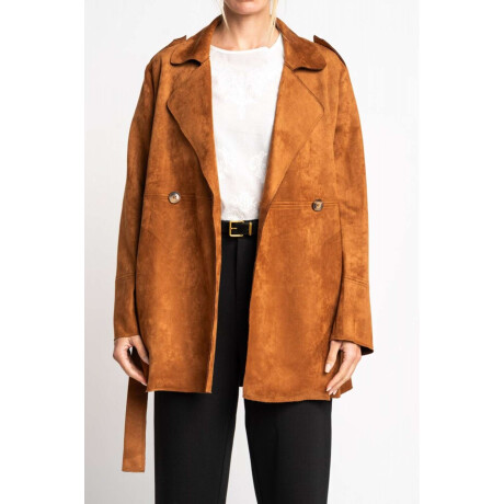 Trench Gamuza Vegana Camel