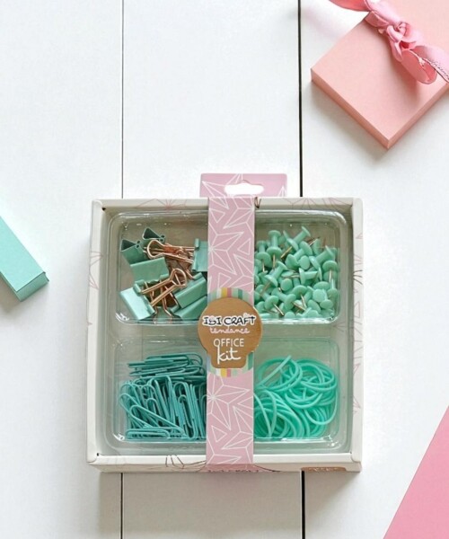 Set de escritorio ibi craft tendance - office kit - verde pastel Set de escritorio ibi craft tendance - office kit - verde pastel