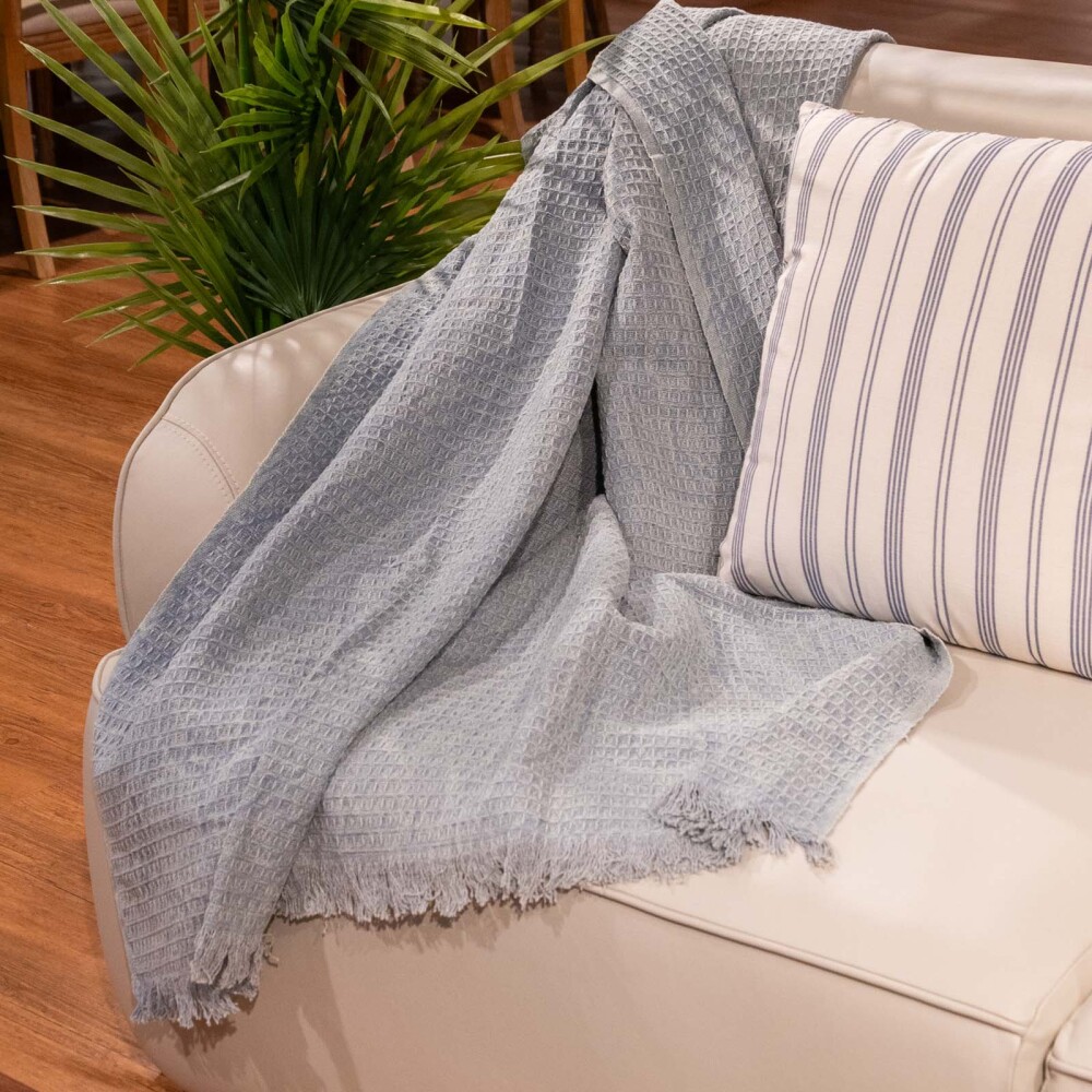 THROW LINO-Y-ALGODON GRIS MANDRA