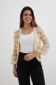 Cardigan rayado BEIGE