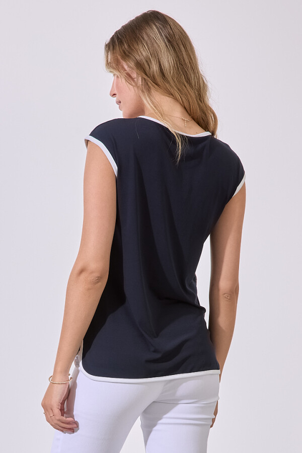 Blusa Zips AZUL/BLANCO