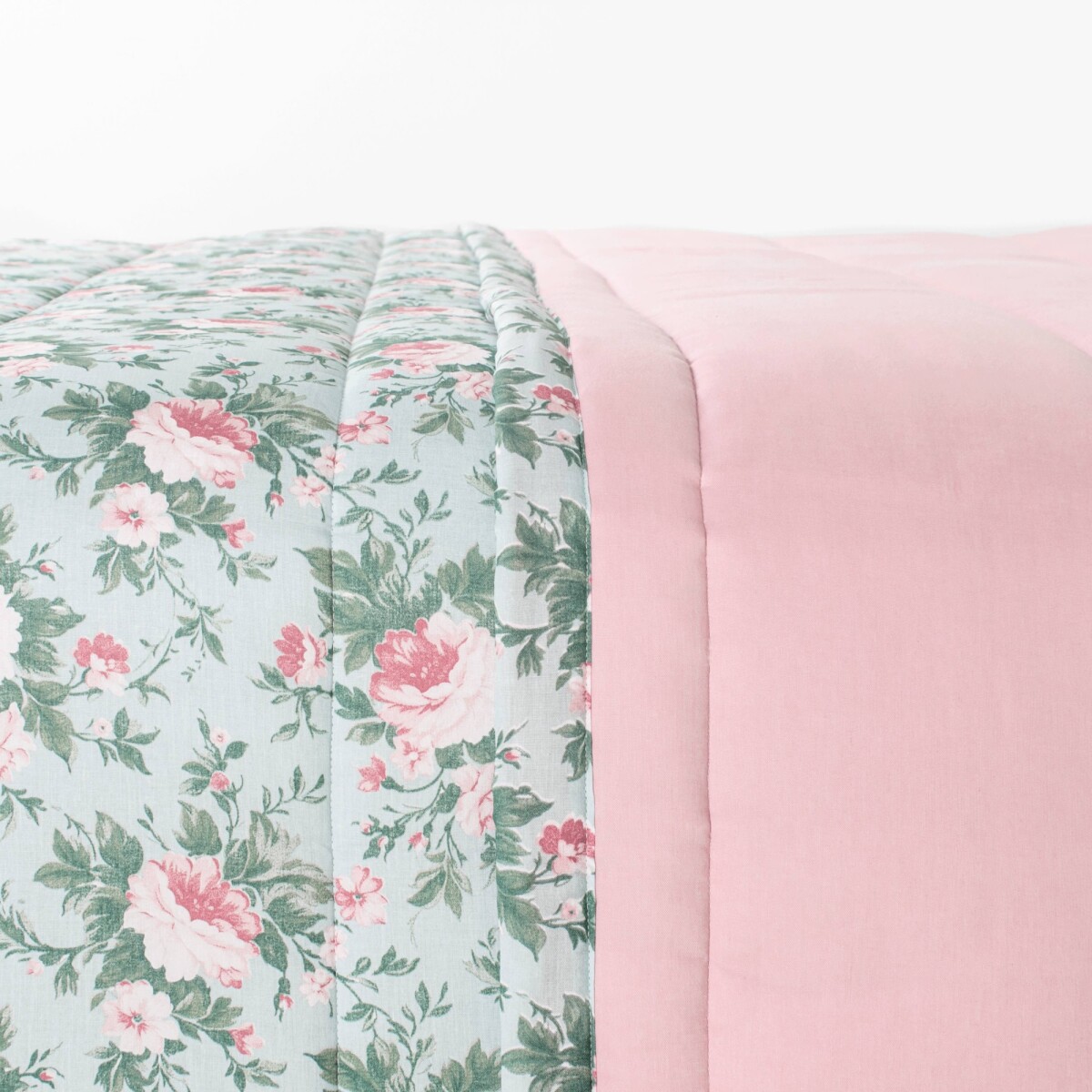 Edredón 120 hilos Creta Floral Peony Rosa - 270x240 
