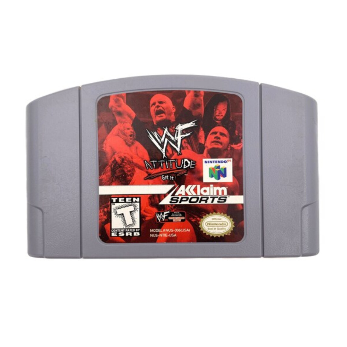 N64☆WWF ATTITUDE 海外版 北米版 端子清掃済 ポスター付☆箱付・