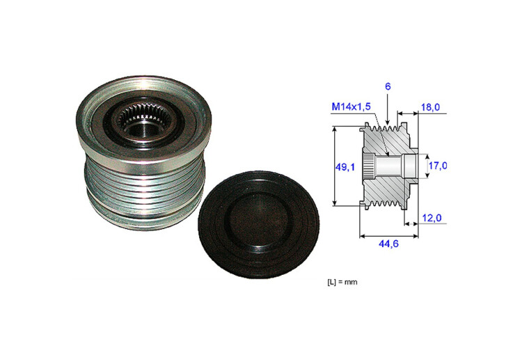 Polea Alternador Marcha Libre Ford Focus 14-25 Polea Alternador Marcha Libre Ford Focus 14-25