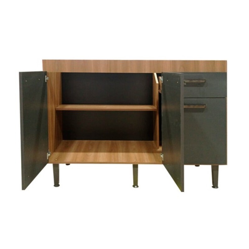 Mueble Bajo Mesada En Madera 100% Mdp 15 Mm Nogal Grafito Mueble Bajo Mesada En Madera 100% Mdp 15 Mm Nogal Grafito