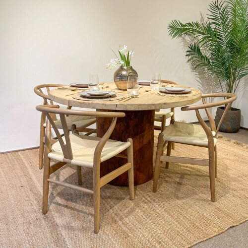 Mesa de comedor Toledo redonda - 100cm (por pedido) Mesa de comedor Toledo redonda - 100cm (por pedido)
