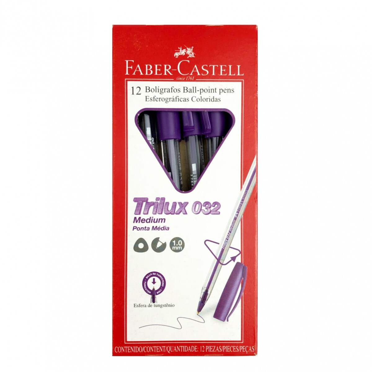 Boligrafo Faber - Castell Trilux x12 - Violeta 