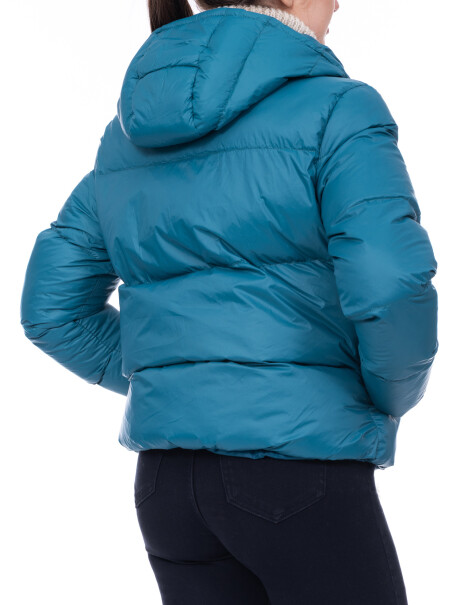 Campera puffer petroleo