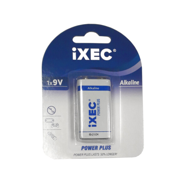 Pila alcalina 9V 450mAh 1 unidad IX9906